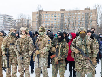 Ćwiczenia obrony terytorialnej w Kijowie, 6 lutego