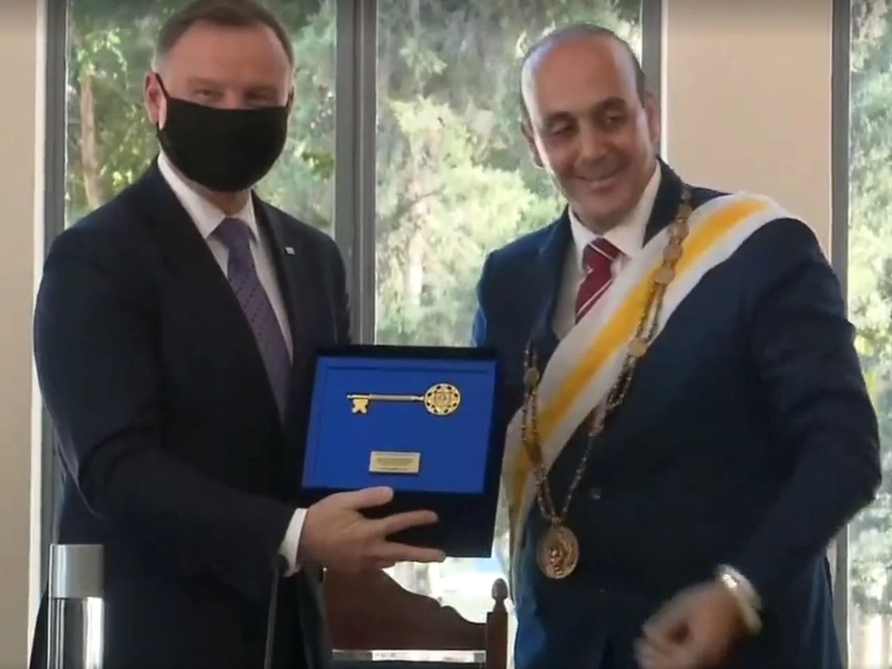 Andrzej Duda otrzymał złoty klucz do miasta Pafos