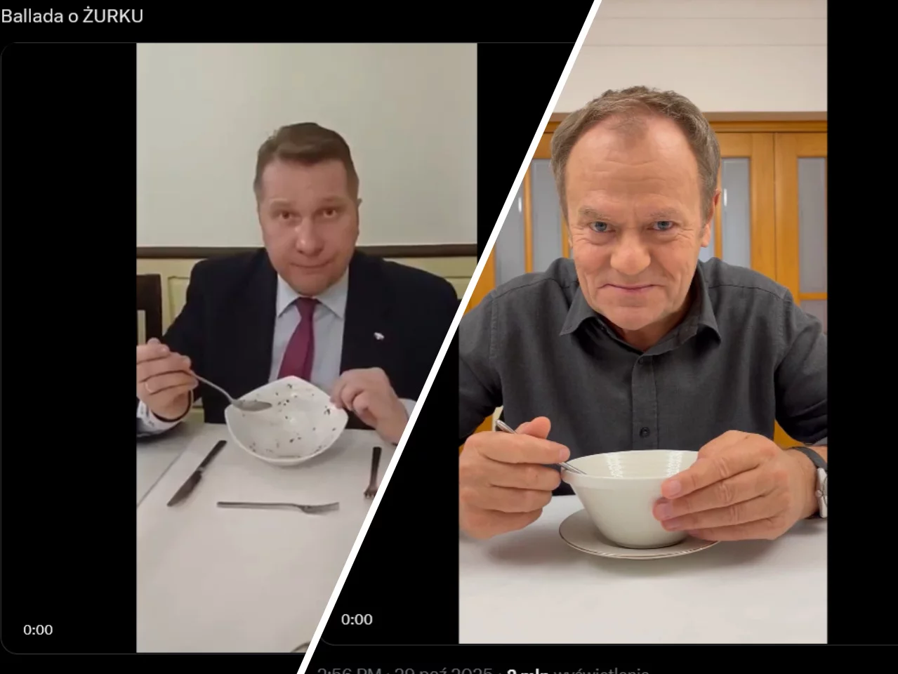 Poeta nawiązał prześmiewczo do filmu Papy. „Zaraz będzie po żurku”