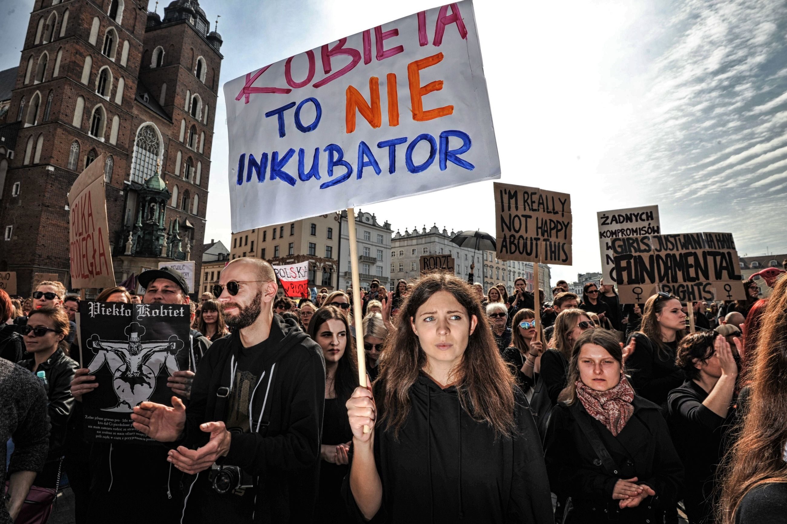 Czarny protest w Krakowie