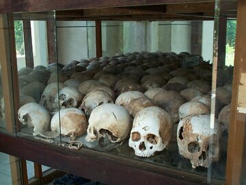 Czaszki ofiar Czerwonych Khmerów