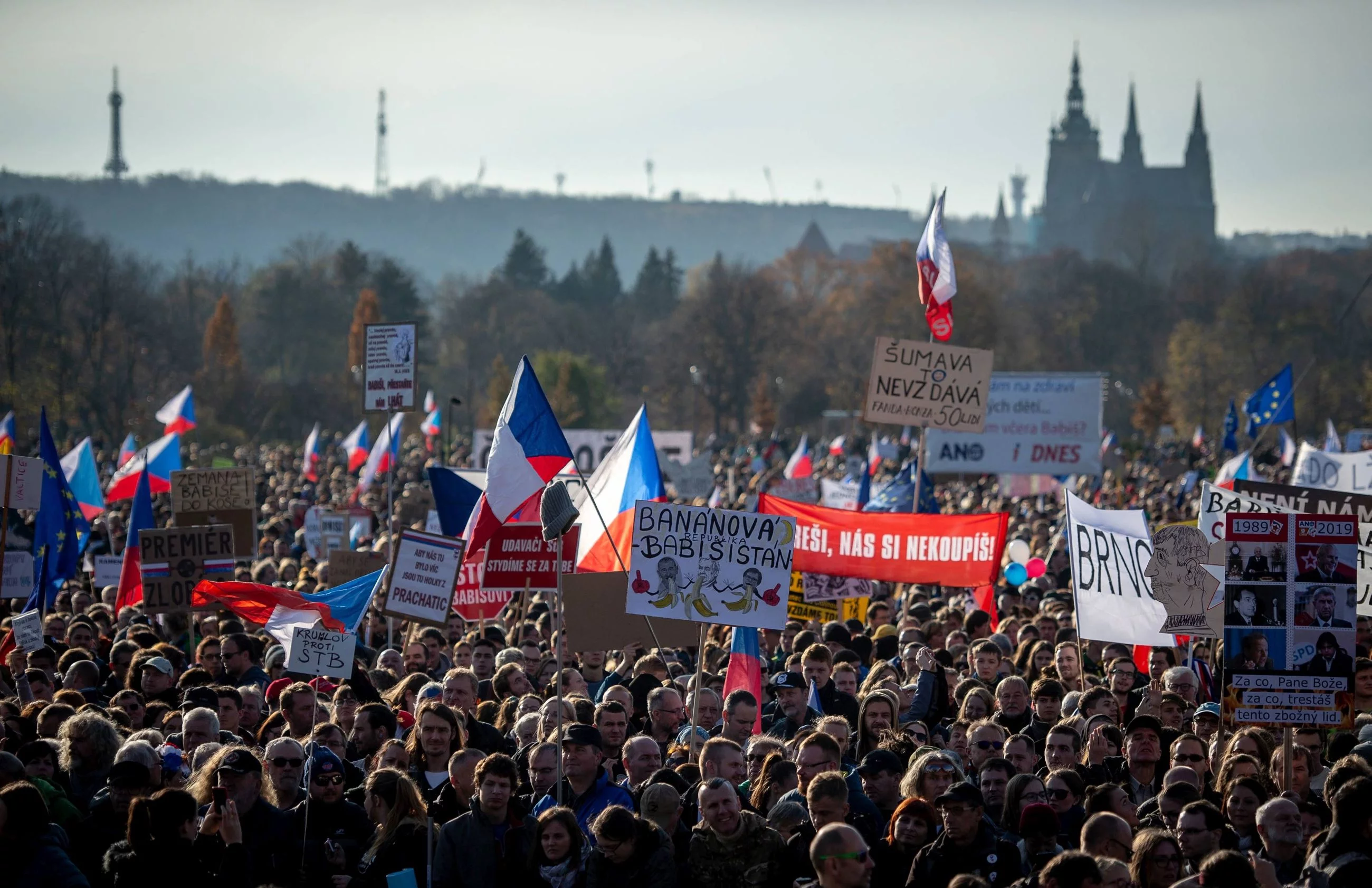 Protest w Pradze