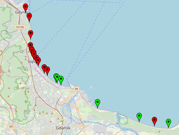 Część kąpielisk na Pomorzu została zamknięta