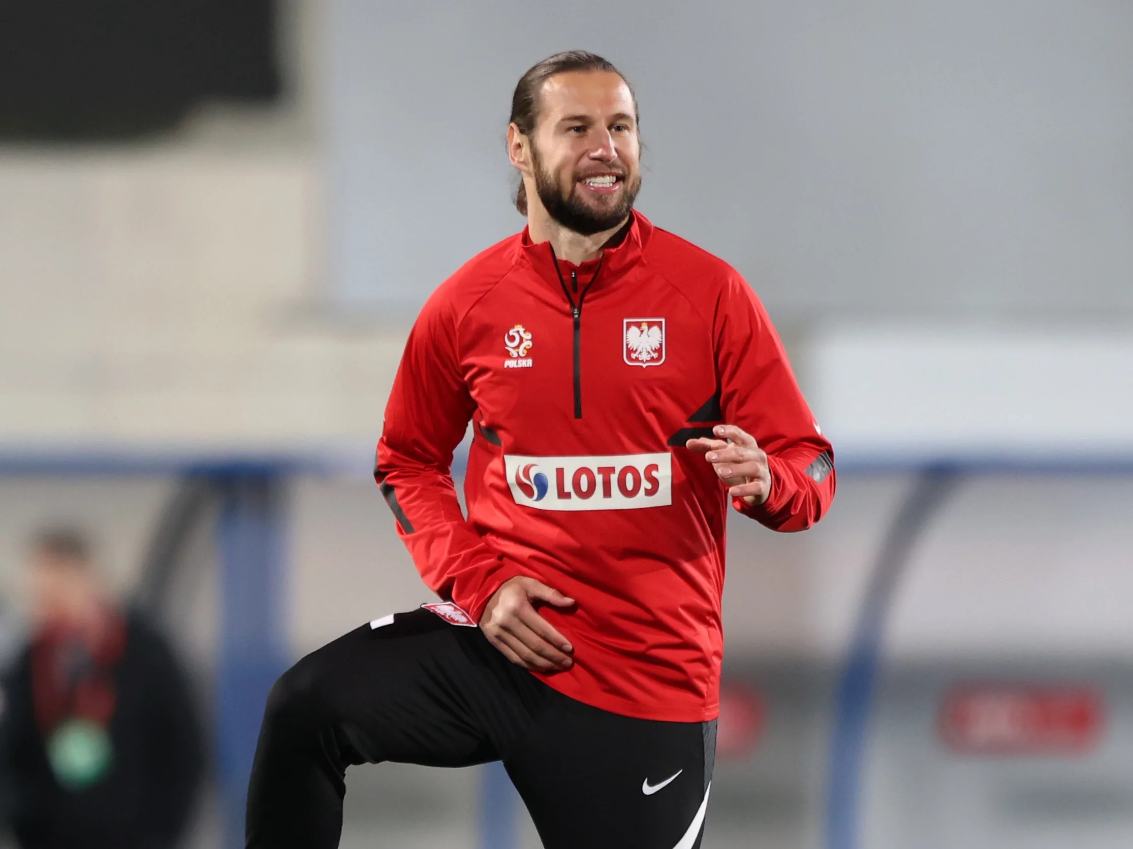 Grzegorz Krychowiak podczas treningu reprezentacji Polski