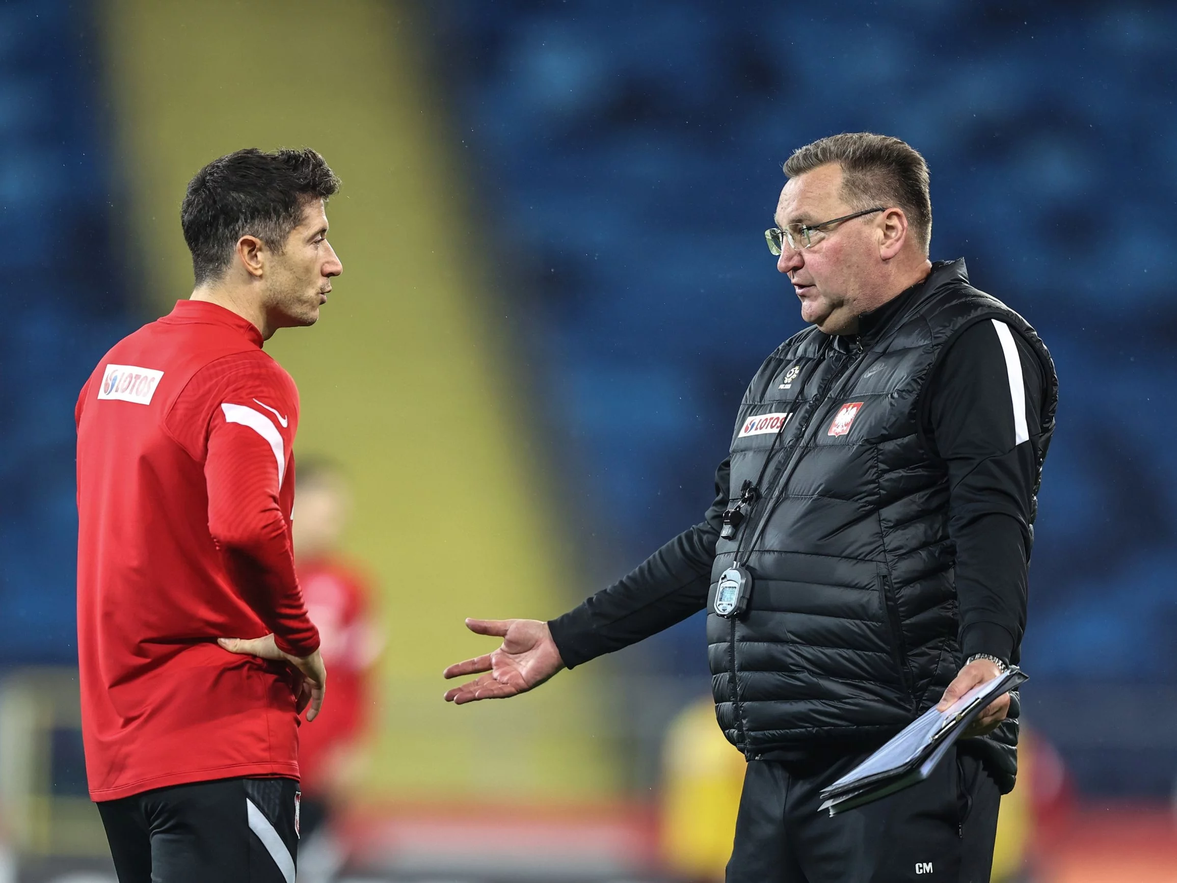 Robert Lewandowski i Czesław Michniewicz