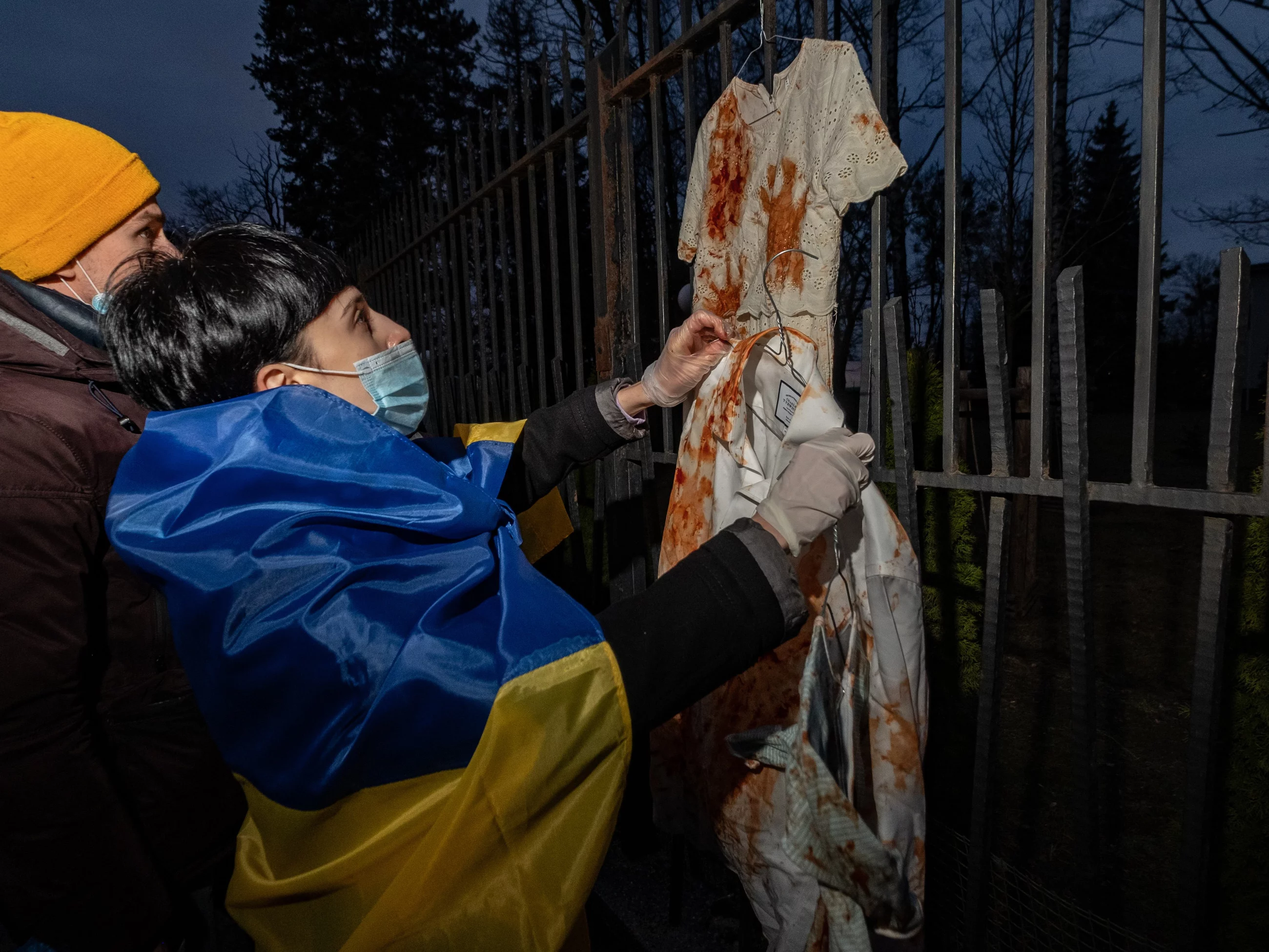 Protest przed konsulatem Federacji Rosyjskiej w Poznaniu, zdjęcie ilustracyjne