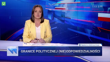 Danuta Holecka w „Wiadomościach” TVP