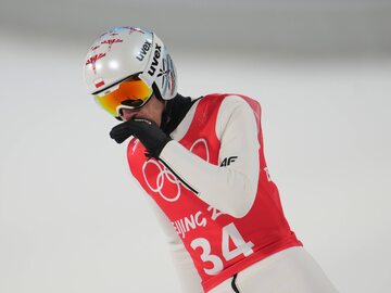 Dawid Kubacki podczas zimowych igrzysk olimpijskich