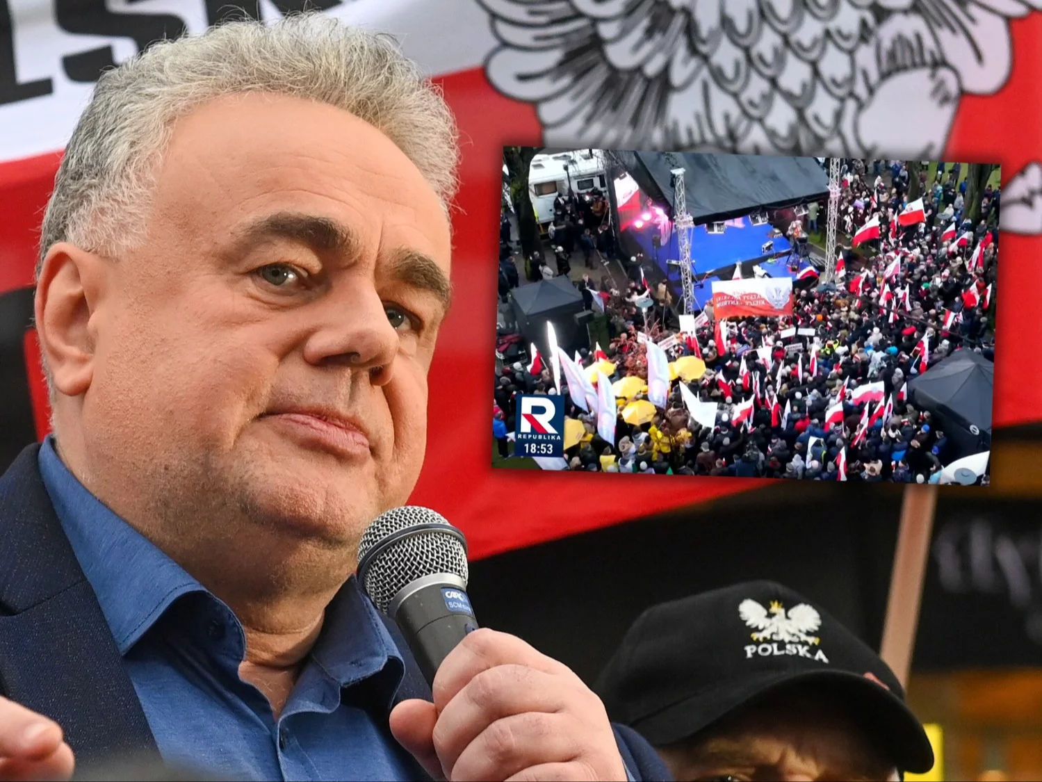 Tomasz Sakiewicz / zrzut ekranu z transmisji debaty prezydenckiej w Telewizji Republika