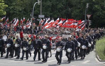 Demonstracja neonazistów w Dortmundzie