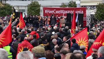 Demonstracja w Macedonii