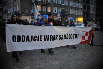 Demonstracja ws. wraku polskiego tupolewa