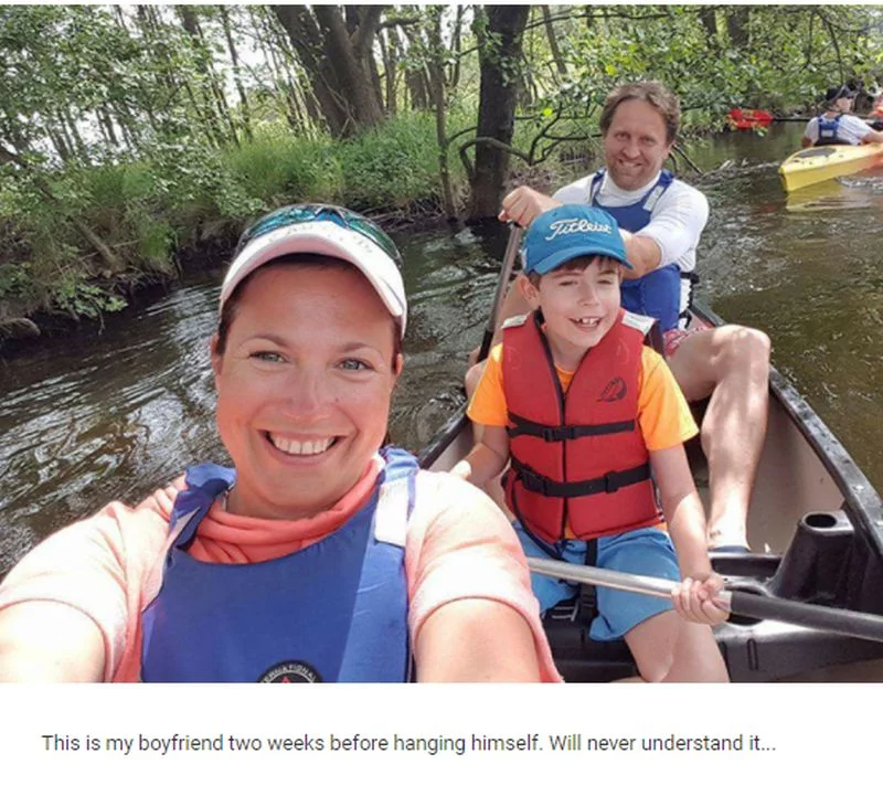 "To mój chłopak dwa tygodnie przed tym, jak się powiesił"