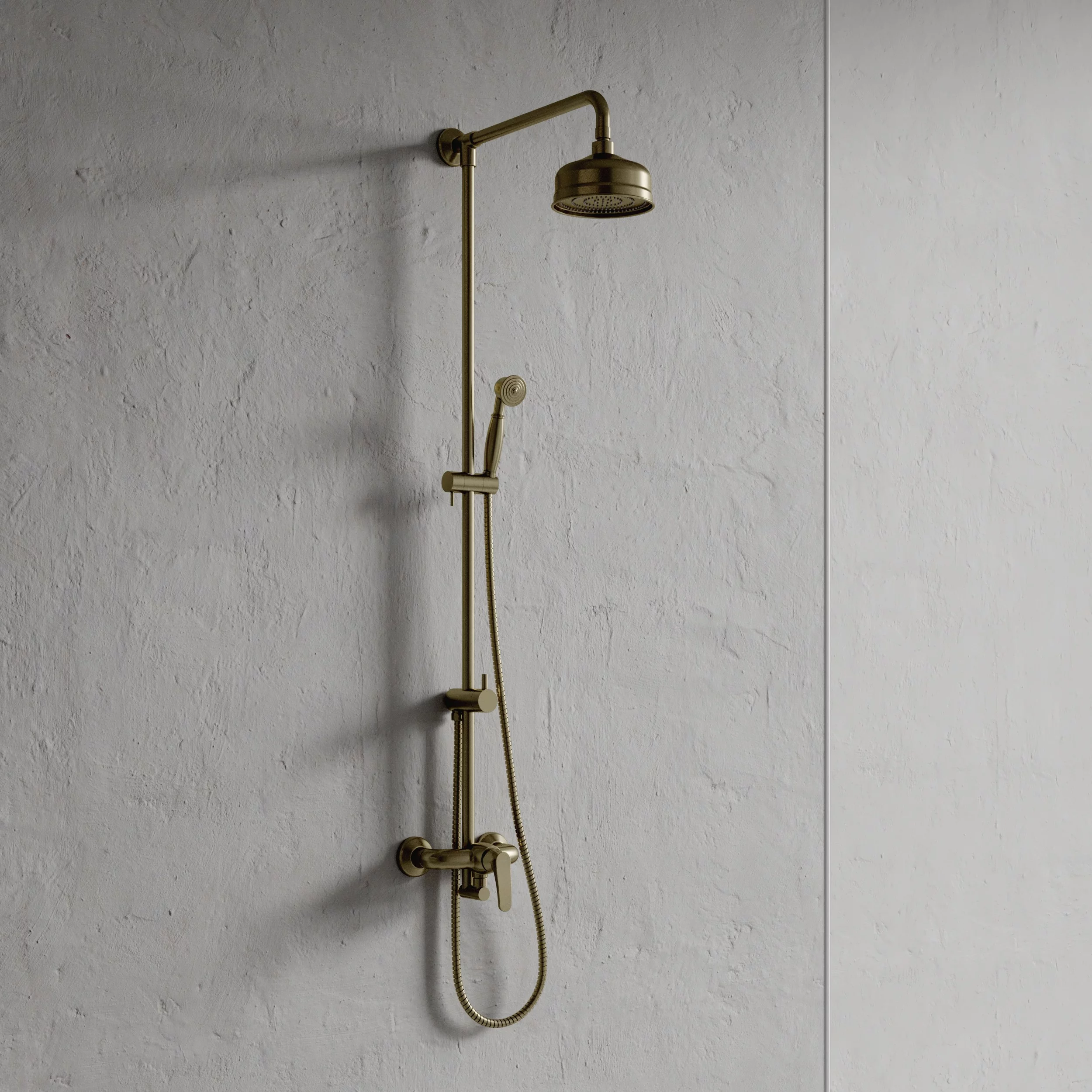 Natynkowy system prysznicowy ART DECO (brąz antyczny szczotkowany)