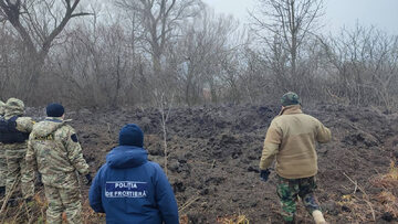Detonacja rosyjskiej rakiety, która spadła na Mołdawię po strzale Ukrainy