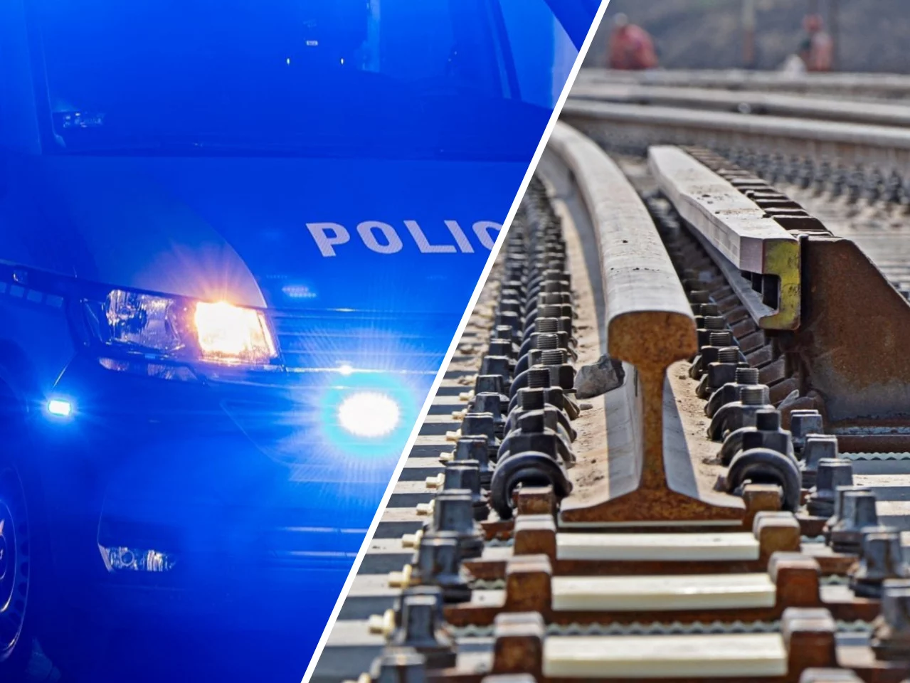 Policja / tory kolejowe – zdjęcie ilustracyjne