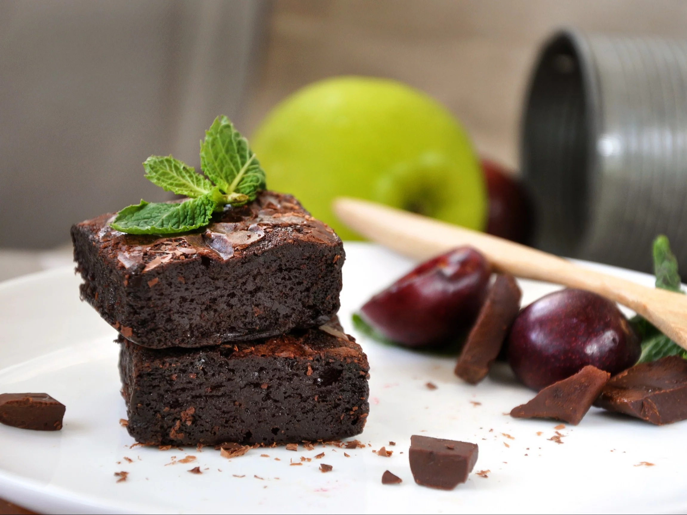 Brownie ze śliwkami