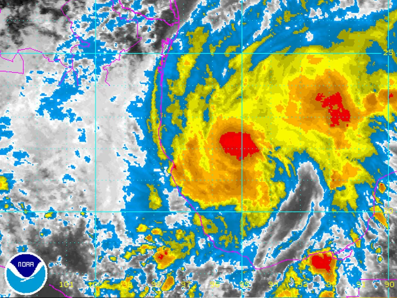 Huragan Katia na ekranach NOAA