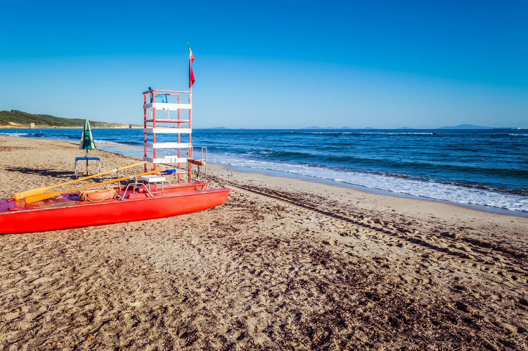 Stanowisko ratownika na plaży