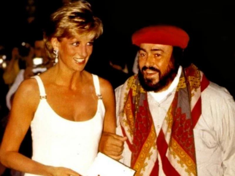 Księżna Diana i Luciano Pavarotti