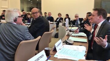 Dominik Tarczyński na posiedzeniu komisji Rady Europy