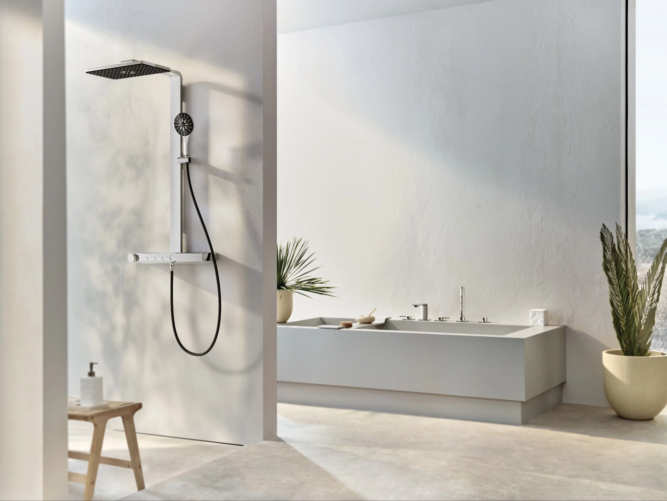 System prysznicowy GROHE Rainshower Aqua Pure to idealna propozycja do minimalistycznych wnętrz
