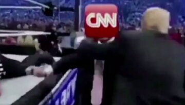 Donald Trump nokautuje CNN