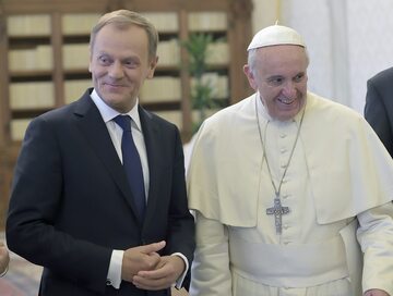Donald Tusk i papież Franciszek