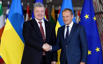 Donald Tusk i Petro Poroszenko