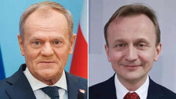 Donald Tusk i Piotr Serafin