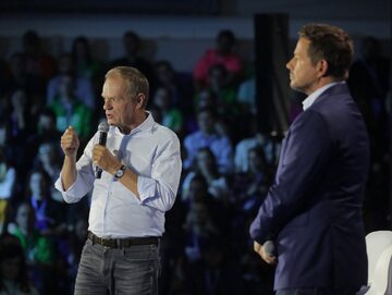 Donald Tusk i Rafał Trzaskowski na Campusie Polska