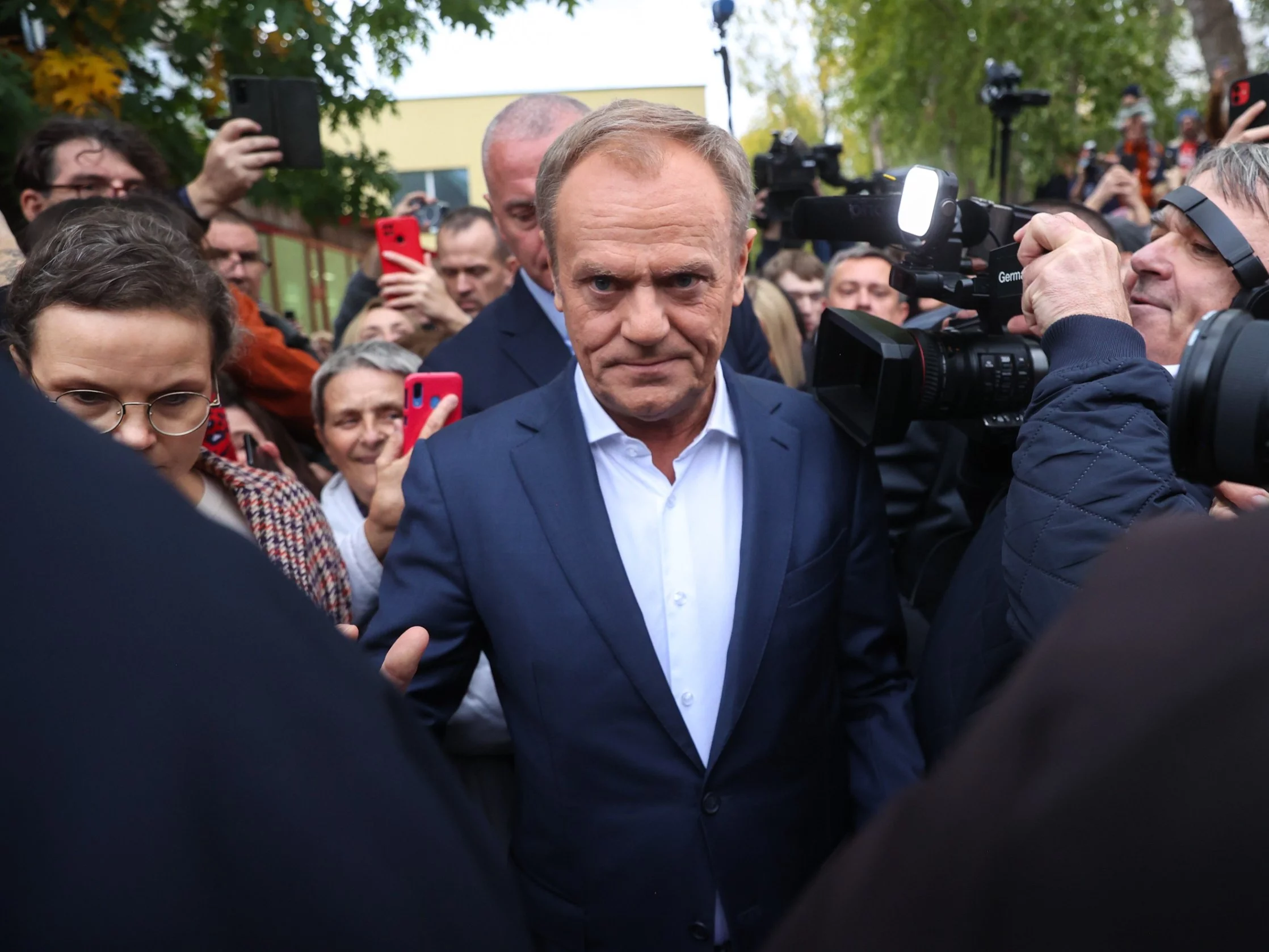 Donald Tusk w dniu głosowania