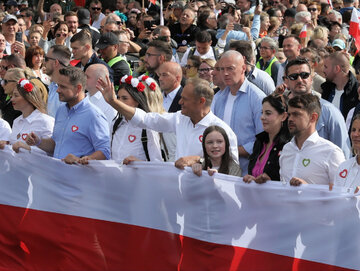 Donald Tusk na Marszu Miliona Serc