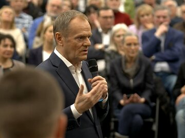 Donald Tusk na spotkaniu w Rokietnicy