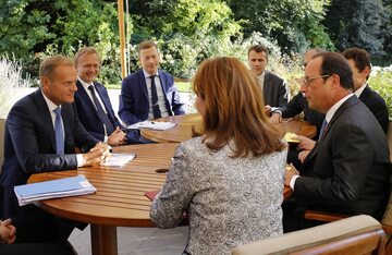 Donald Tusk na spotkaniu z europejskimi przywódcami
