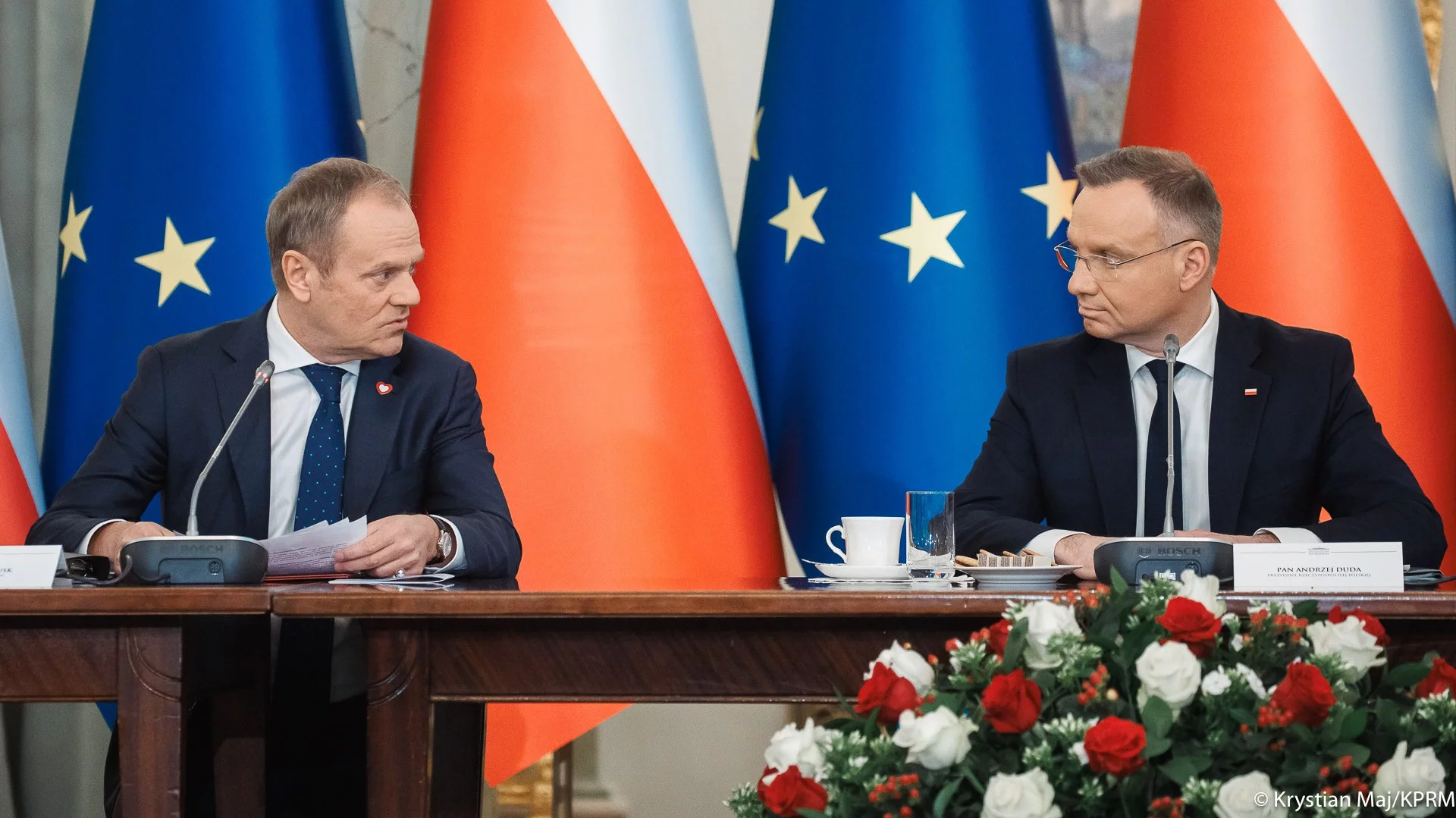 Donald Tusk i Andrzej Duda