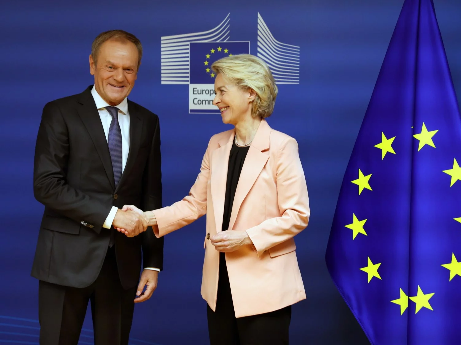 Donald Tusk i Ursula von der Leyen