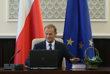 Donald Tusk w 2014 roku podczas posiedzenia rządu
