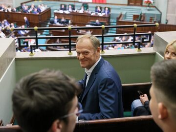 Donald Tusk w Sejmie podczas głosowania ws. tzw. „lex Tusk”