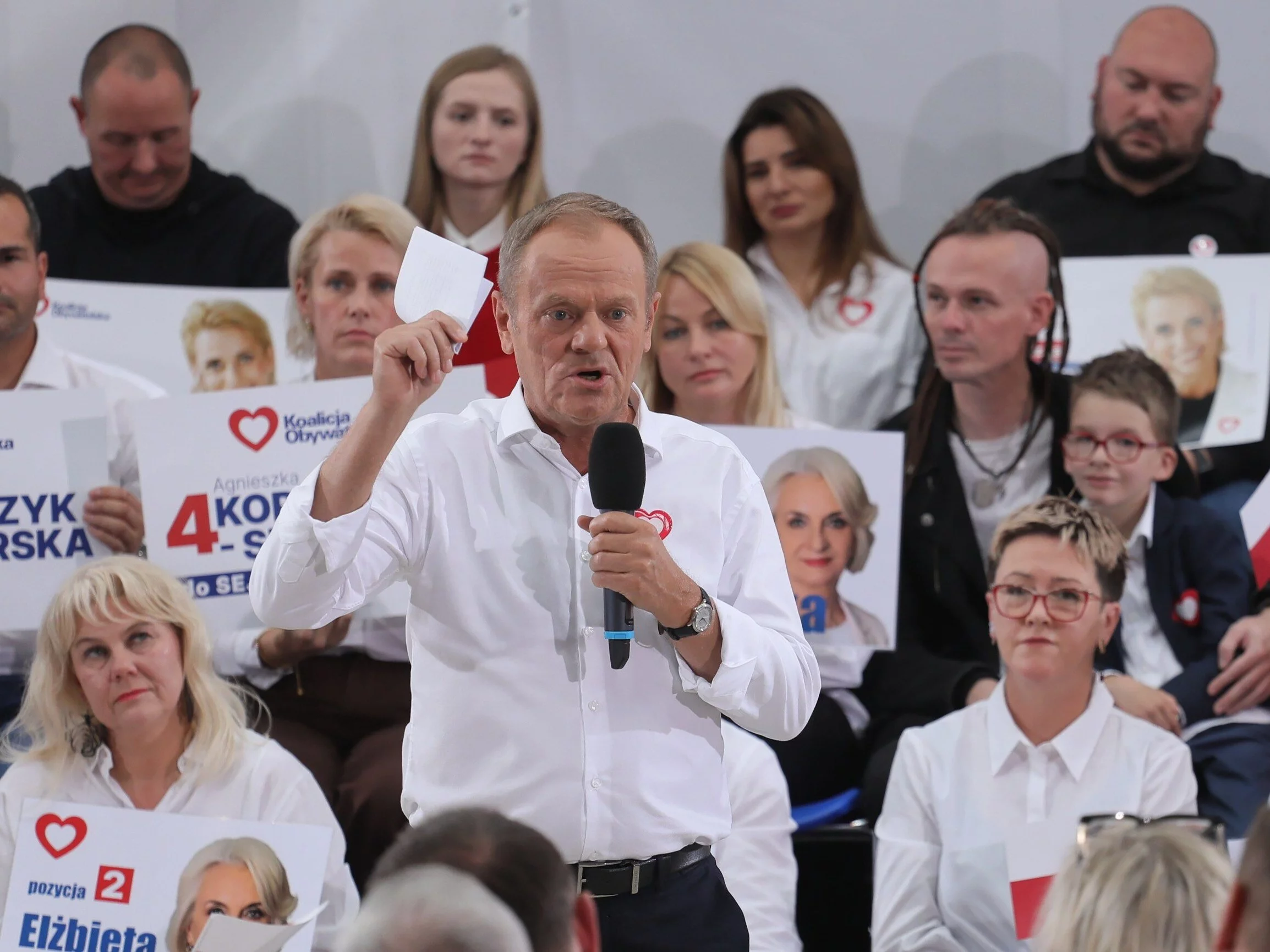 Donald Tusk na spotkaniu otwartym w Płocku