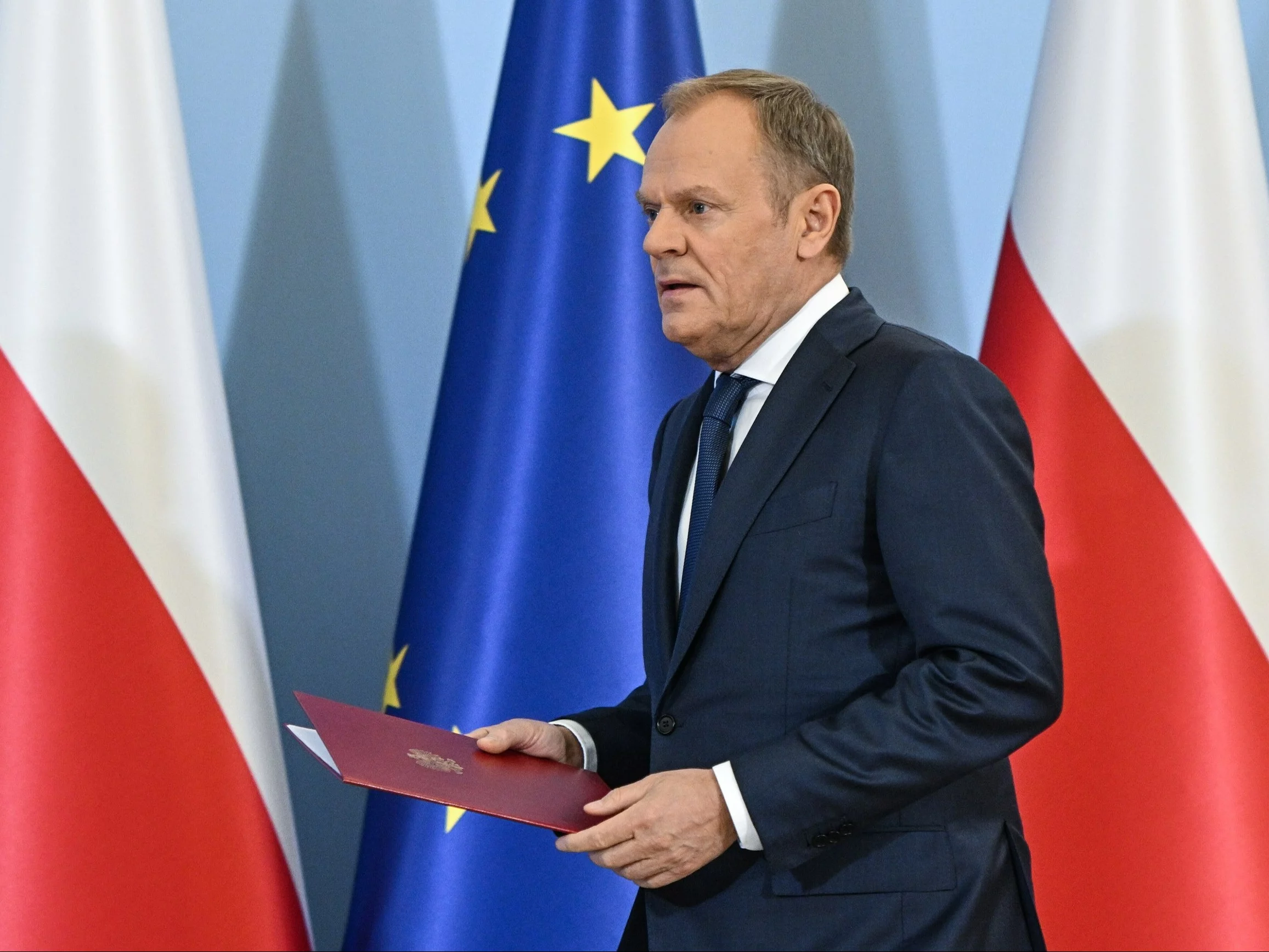 Donald Tusk w siedzibie KPRM