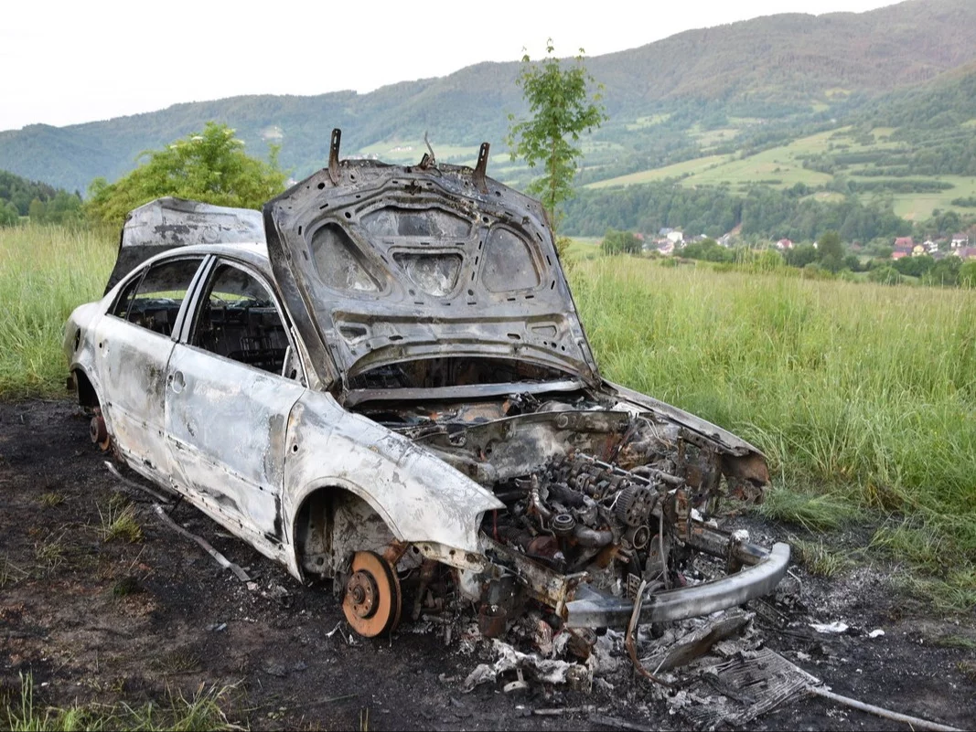 Spalone auto porwanego mężczyzny