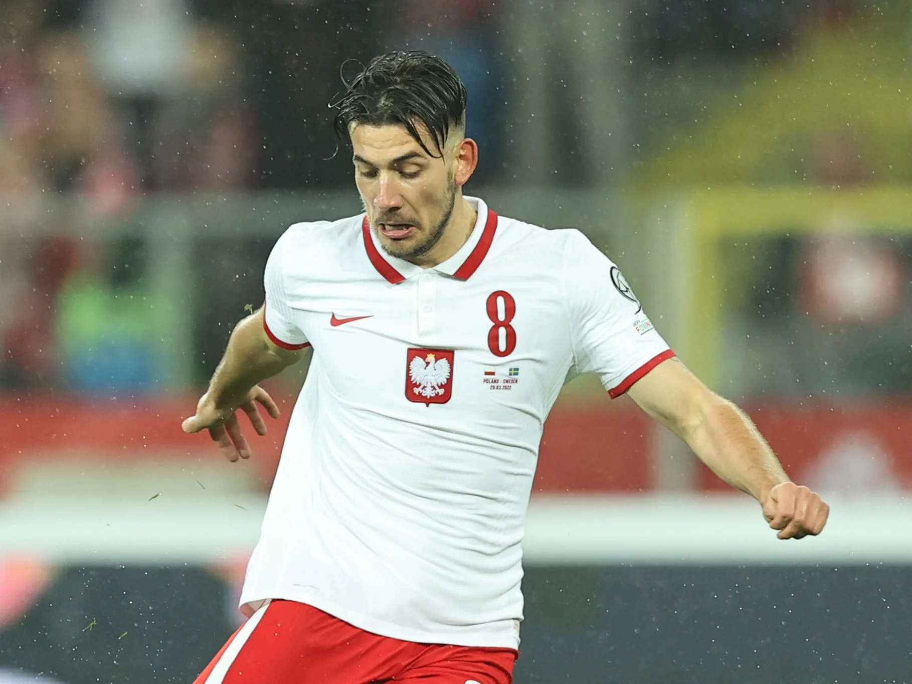 Jakub Moder w stroju reprezentacji Polski
