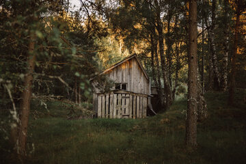 Drewniana chata, zdjęcie ilustracyjne