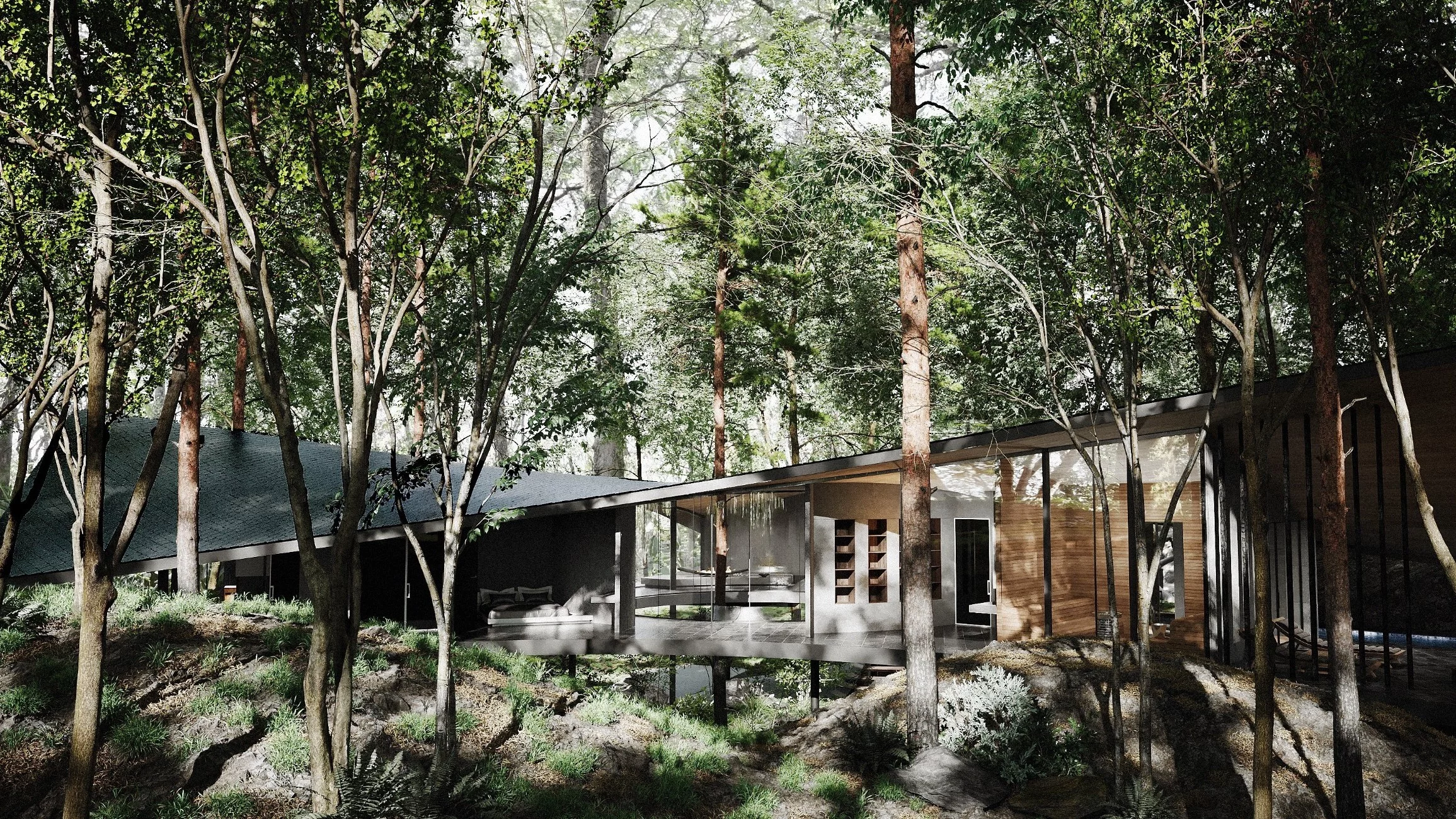 Leśne schronienie w stylu zen. Forest Within – współczesna rezydencja zanurzona w japońskiej naturze