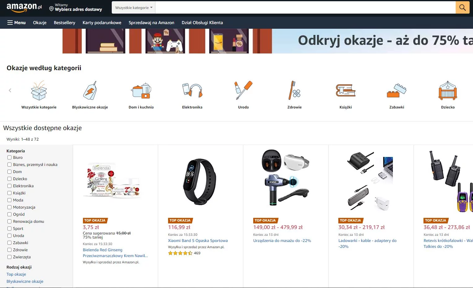 Strona Amazon.pl – 2 marca