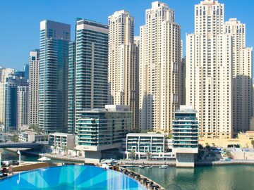 Dubaj w Zjednoczonych Emiratach Arabskich. Zdjęcie ilustracyjne
