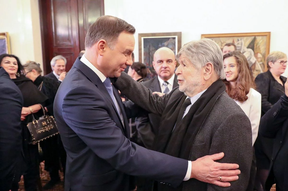 Prezydent Andrzej Duda i prof. Szewach Weiss