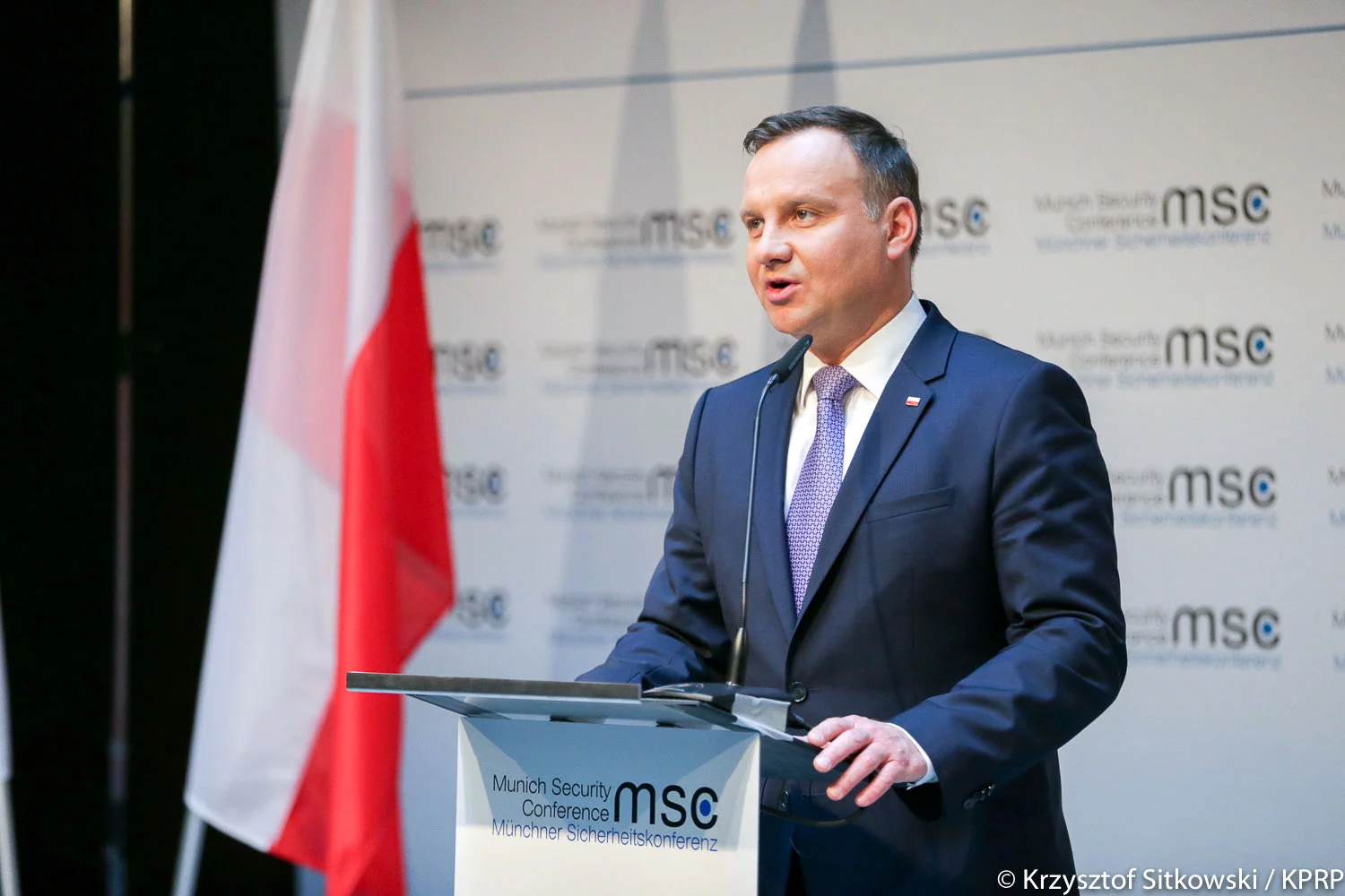 Andrzej Duda na konferencji w Monachium