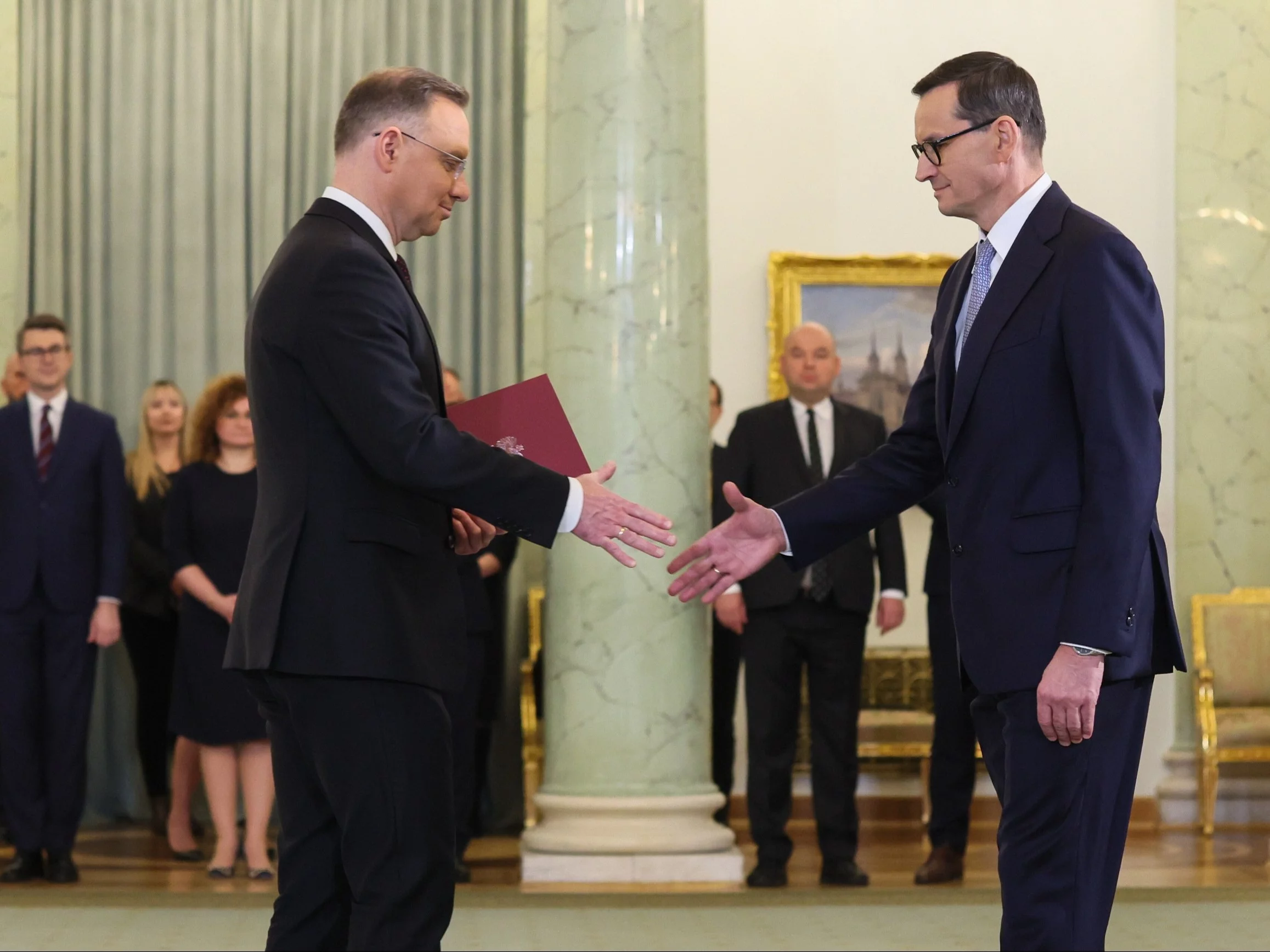 Prezydent Andrzej Duda i premier Mateusz Morawiecki